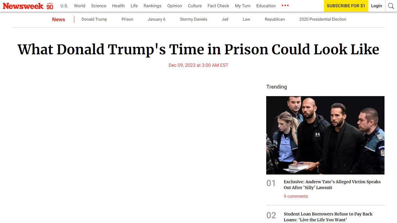 What Donald Trump's Time in Prison Could Look Like - Newsweek